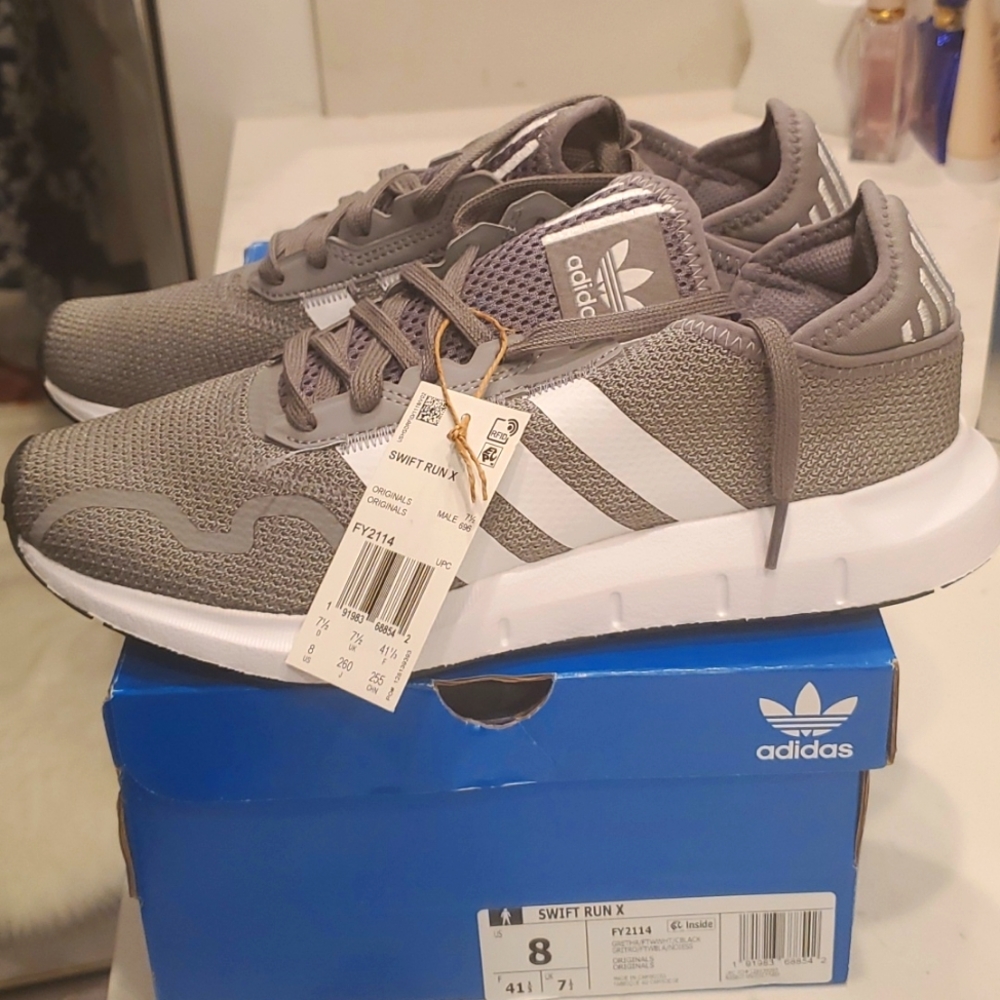 Gray Adidas Swift Run X